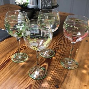 Hand painted 16oz Christmas goblets by Old World